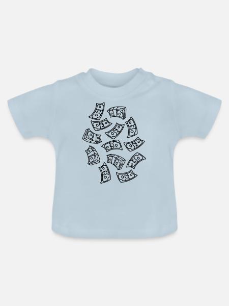 geldregen - Baby Bio-T-Shirt mit Rundhals - Hellblau
