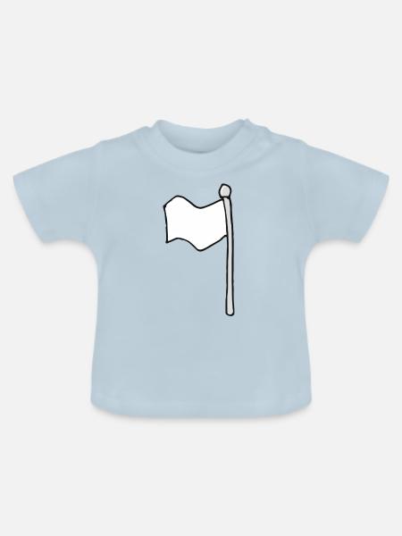 Fahne - Baby Bio-T-Shirt mit Rundhals - Hellblau