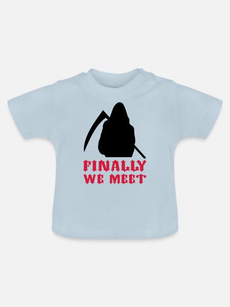 Sensenmann / Reaper / final / Tod - Baby Bio-T-Shirt mit Rundhals - Hellblau
