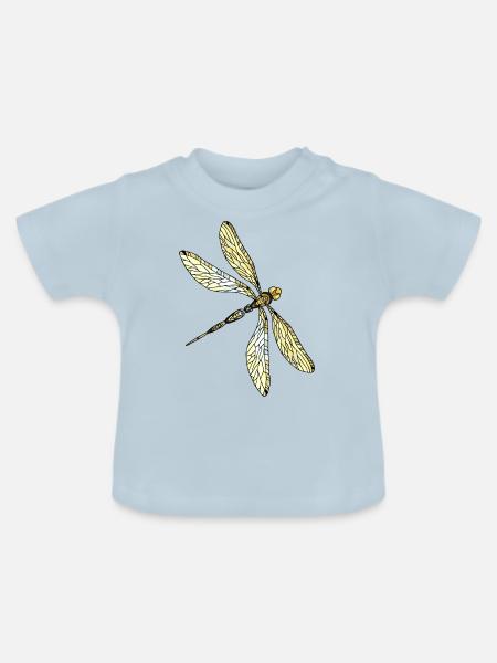 Libelle - Baby Bio-T-Shirt mit Rundhals - Hellblau