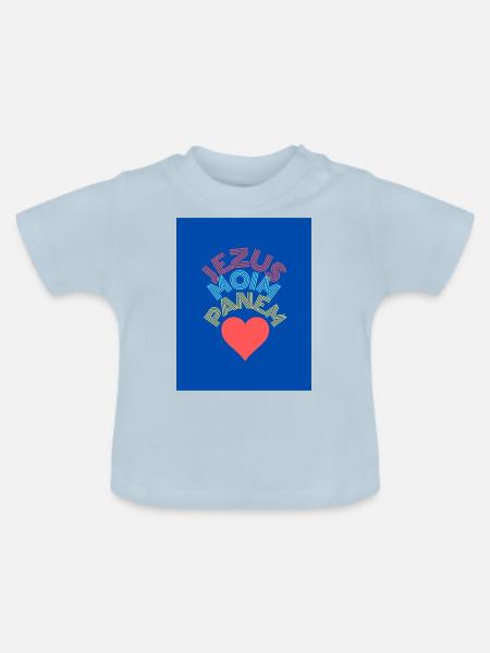 Jesus - Baby Bio-T-Shirt mit Rundhals - Hellblau
