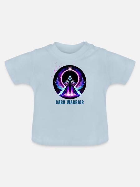 Dunkler Krieger - Baby Bio-T-Shirt mit Rundhals - Hellblau