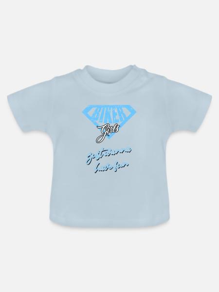 Girls Biking - Baby Bio-T-Shirt mit Rundhals - Hellblau