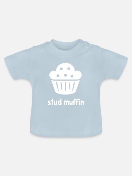 Stud Muffin - Baby Bio-T-Shirt mit Rundhals - Hellblau