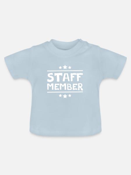 Staff Mitglied - Baby Bio-T-Shirt mit Rundhals - Hellblau
