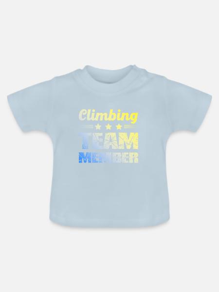 Climbing Team - Baby Bio-T-Shirt mit Rundhals - Hellblau