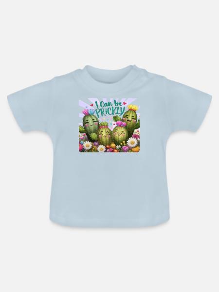 I can be Prickly - Baby Bio-T-Shirt mit Rundhals - Hellblau