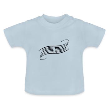 Ornament - Baby Organic T-Shirt with Round Neck - light blue - Front