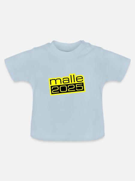 Malle 2025 - Baby Bio-T-Shirt mit Rundhals - Hellblau