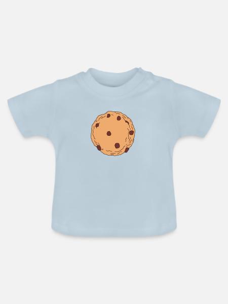 Keks Cookies - Baby Bio-T-Shirt mit Rundhals - Hellblau