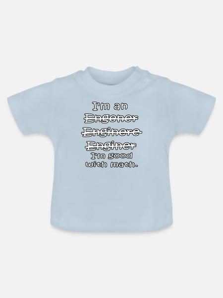 Ingenieur Mathe - Baby Bio-T-Shirt mit Rundhals - Hellblau