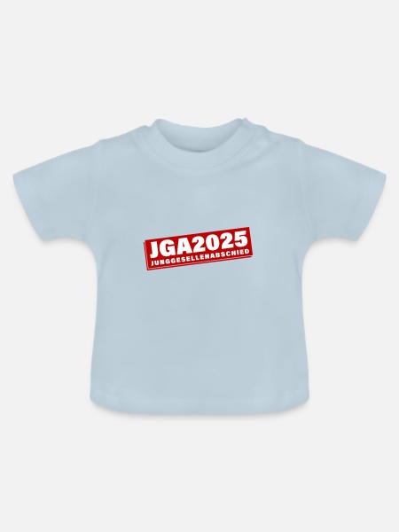 Junggesellen Abschied 2025 JGA - Baby Bio-T-Shirt mit Rundhals - Hellblau