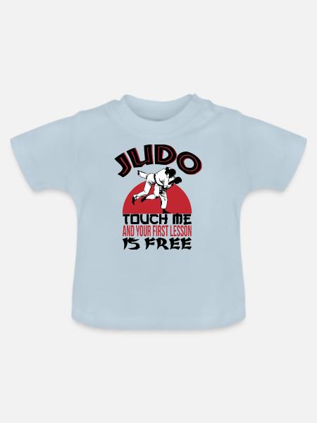Judo-Lektion - Baby Bio-T-Shirt mit Rundhals - Hellblau
