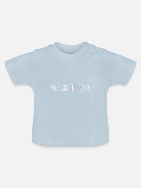 Bachelorette Crew Herz - Baby Bio-T-Shirt mit Rundhals - Hellblau