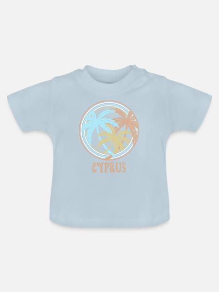 Zypern - Baby Bio-T-Shirt mit Rundhals - Hellblau