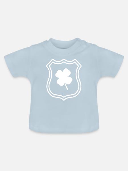 Kleeblatt Wappen - Baby Bio-T-Shirt mit Rundhals - Hellblau