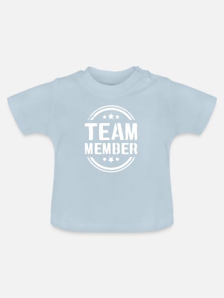 Team Mitglied - Baby Bio-T-Shirt mit Rundhals - Hellblau