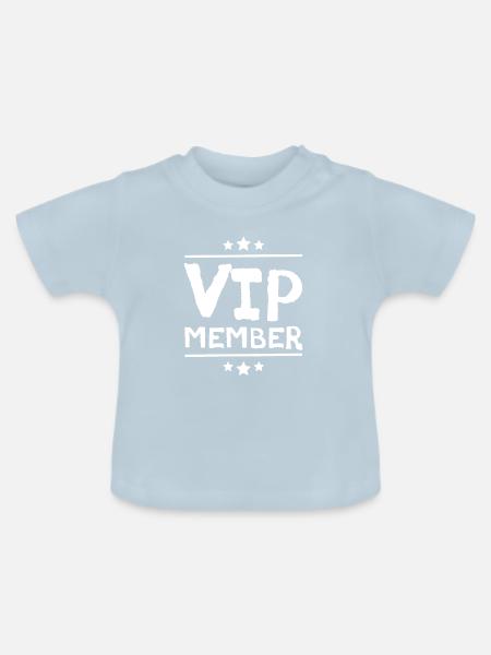 Vip Mitglied - Baby Bio-T-Shirt mit Rundhals - Hellblau