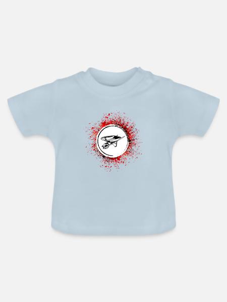 Schubkarre Symbol - Baby Bio-T-Shirt mit Rundhals - Hellblau