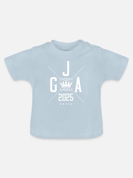JGA 2025 Junggesellen Abschied Krone - Baby Bio-T-Shirt mit Rundhals - Hellblau