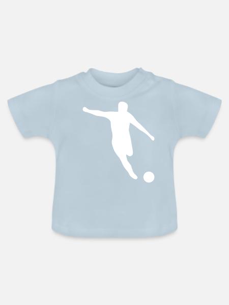 Kicker Schuss - Baby Bio-T-Shirt mit Rundhals - Hellblau