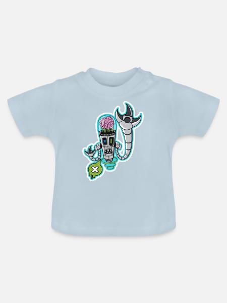 Gehirnmaschine - Baby Bio-T-Shirt mit Rundhals - Hellblau