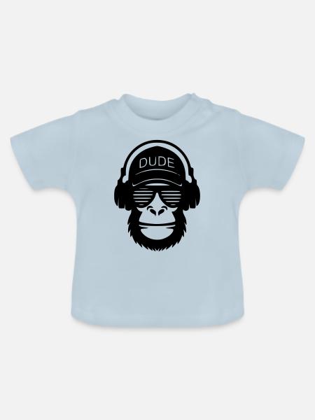 Dude - Baby Bio-T-Shirt mit Rundhals - Hellblau