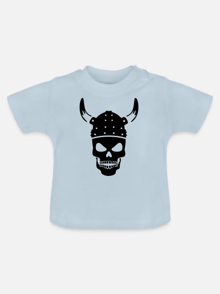 Wikinger vikings - Baby Bio-T-Shirt mit Rundhals - Hellblau
