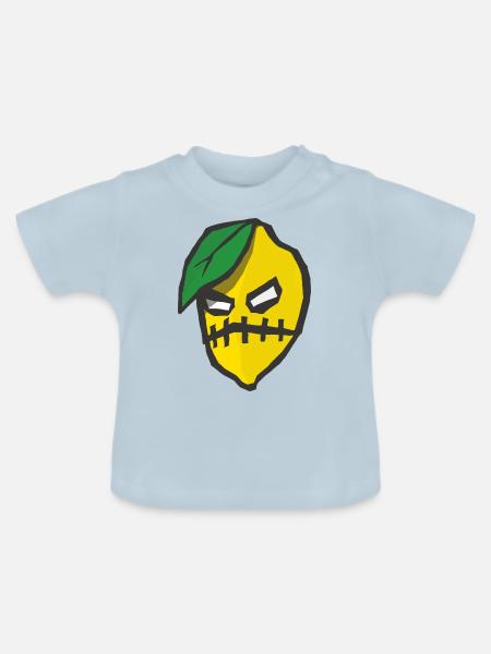 Zitrone - Baby Bio-T-Shirt mit Rundhals - Hellblau