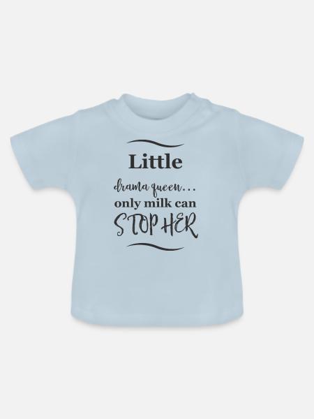 babysprüche - Baby Bio-T-Shirt mit Rundhals - Hellblau
