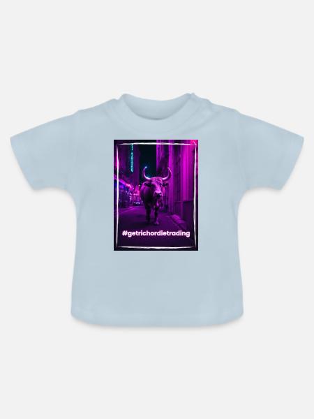 Crypto Bull - Baby Bio-T-Shirt mit Rundhals - Hellblau