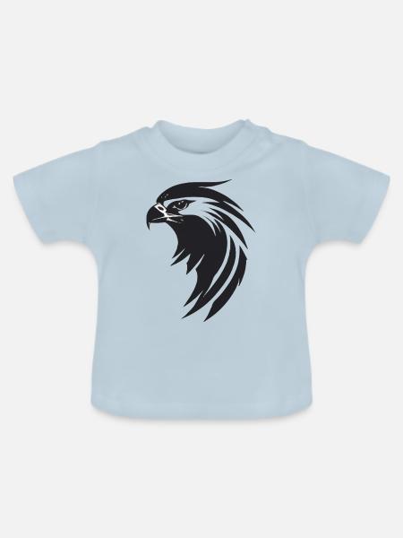 Adler Greifvogel Kopf - Baby Bio-T-Shirt mit Rundhals - Hellblau