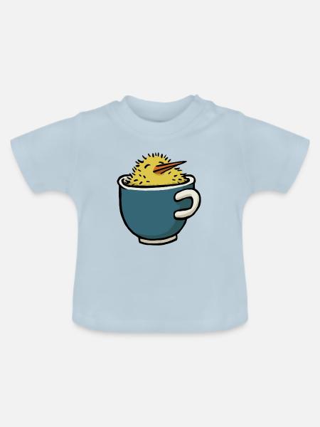 Tassenküken - Baby Bio-T-Shirt mit Rundhals - Hellblau