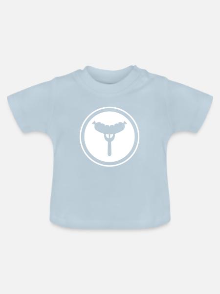 Wurst Gabel - Baby Bio-T-Shirt mit Rundhals - Hellblau