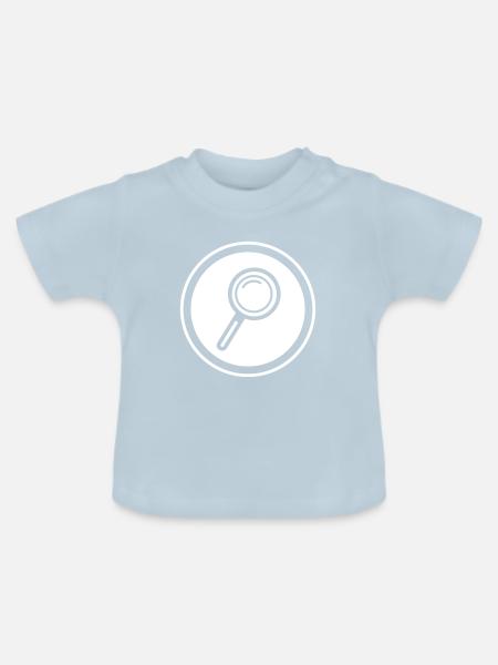 Lupe Symbol - Baby Bio-T-Shirt mit Rundhals - Hellblau