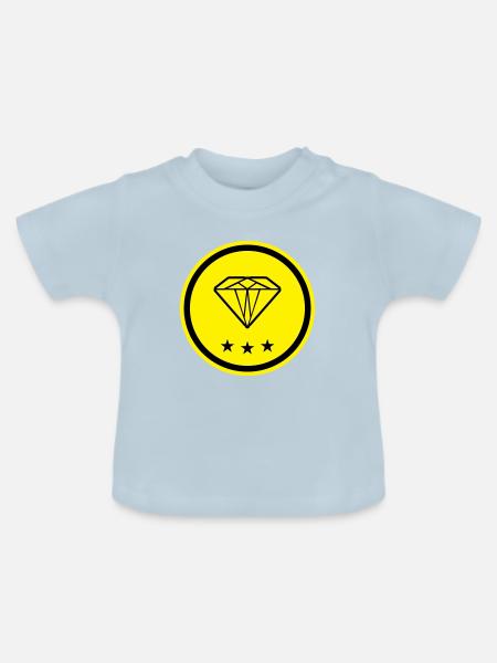 Diamant Symbol - Baby Bio-T-Shirt mit Rundhals - Hellblau