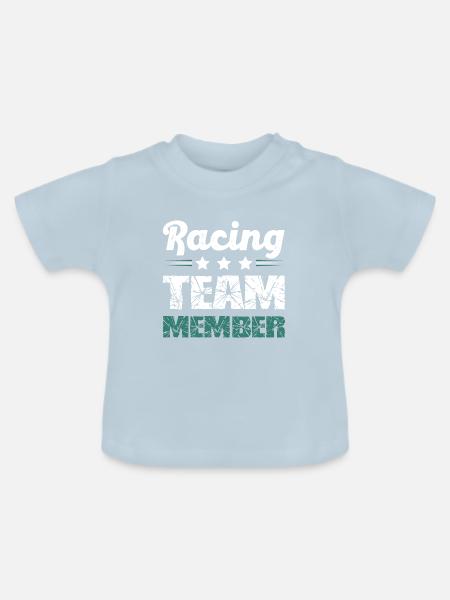 Racing Team - Baby Bio-T-Shirt mit Rundhals - Hellblau
