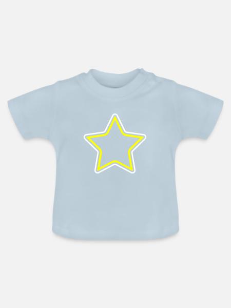 Stern Symbol - Baby Bio-T-Shirt mit Rundhals - Hellblau