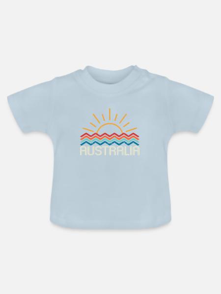 AUSTRALIA - Baby Bio-T-Shirt mit Rundhals - Hellblau