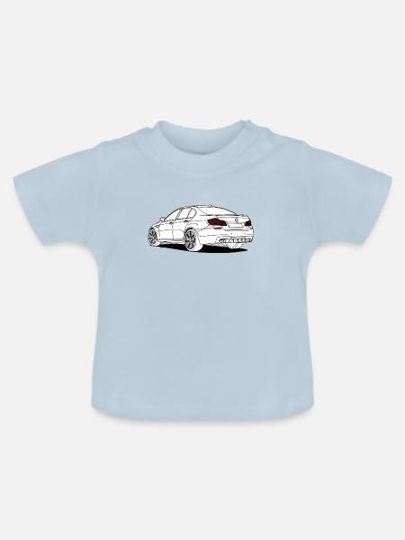 cool sports saloon - Baby Bio-T-Shirt mit Rundhals - Hellblau