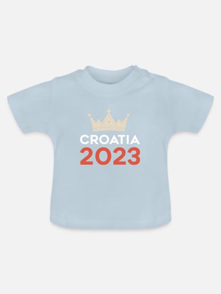Croatia 2023 - Baby Bio-T-Shirt mit Rundhals - Hellblau