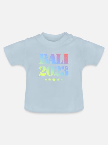 Bali 2023 - Baby Bio-T-Shirt mit Rundhals - Hellblau