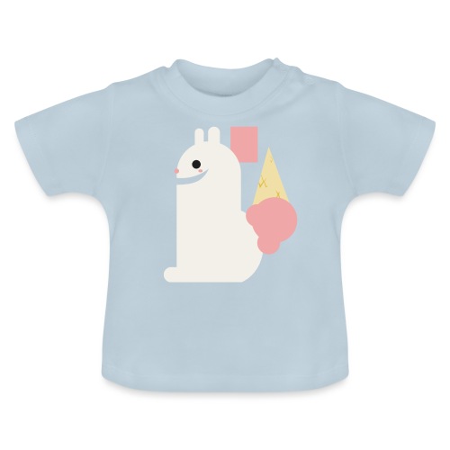 Ice cream bunny - Baby Organic T-Shirt with Round Neck