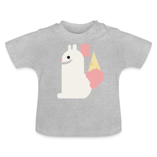 Ice cream bunny - Baby Organic T-Shirt with Round Neck