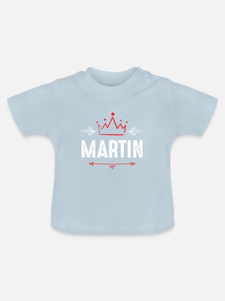 Martin - Baby Bio-T-Shirt mit Rundhals - Hellblau