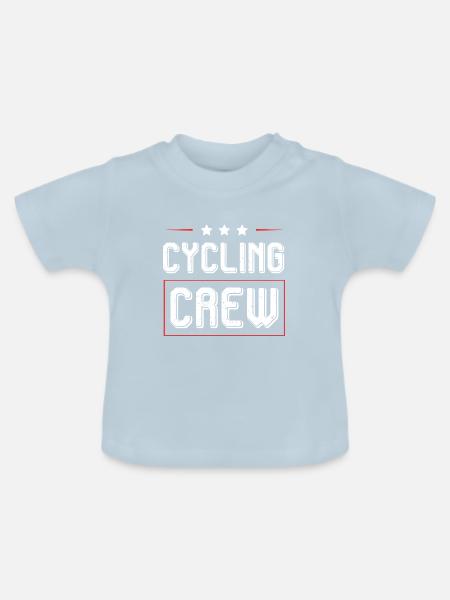 Cycling Crew - Baby Bio-T-Shirt mit Rundhals - Hellblau