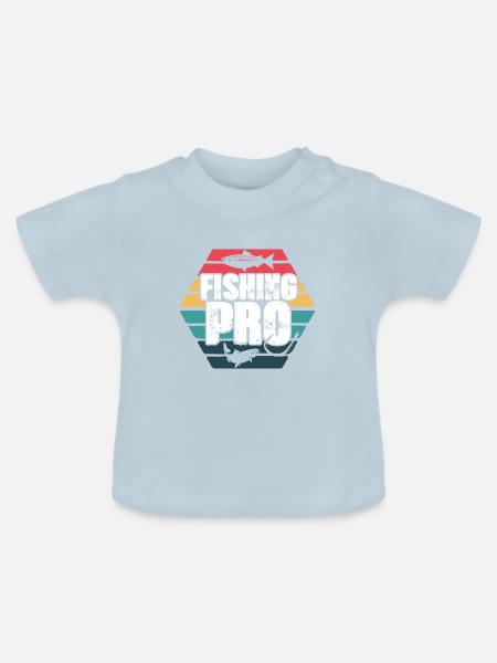 Fishing Pro - Baby Bio-T-Shirt mit Rundhals - Hellblau