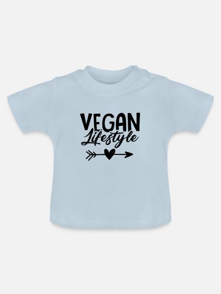 Vegan Lifestyle Veganer - Baby Bio-T-Shirt mit Rundhals - Hellblau
