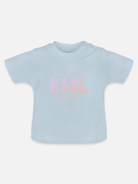 Karl - Baby Bio-T-Shirt mit Rundhals - Hellblau