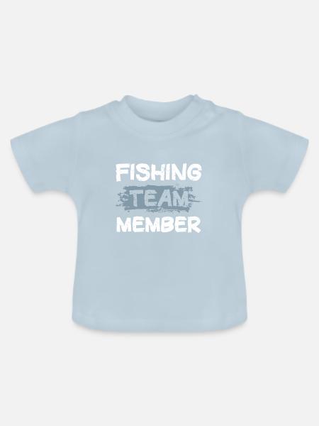 Fishing Team - Baby Bio-T-Shirt mit Rundhals - Hellblau